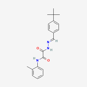 molecular formula C20H23N3O2 B3914736 2-[2-(4-tert-butylbenzylidene)hydrazino]-N-(2-methylphenyl)-2-oxoacetamide 