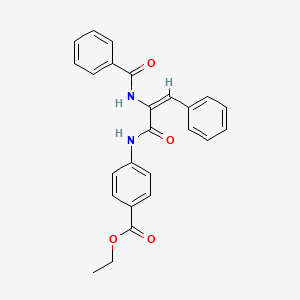 molecular formula C25H22N2O4 B3914749 ethyl 4-{[2-(benzoylamino)-3-phenylacryloyl]amino}benzoate 