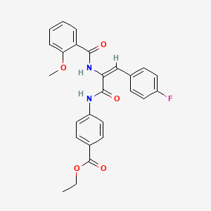 ethyl 4-({3-(4-fluorophenyl)-2-[(2-methoxybenzoyl)amino]acryloyl}amino)benzoate