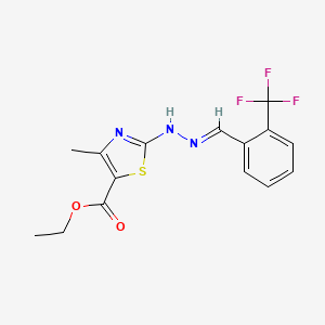 ethyl 4-methyl-2-{2-[2-(trifluoromethyl)benzylidene]hydrazino}-1,3-thiazole-5-carboxylate