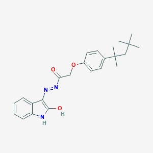 molecular formula C24H29N3O3 B391479 N'-(2-oxo-1,2-dihydro-3H-indol-3-ylidene)-2-[4-(1,1,3,3-tetramethylbutyl)phenoxy]acetohydrazide 