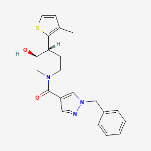 molecular formula C21H23N3O2S B3914790 (3S*,4R*)-1-[(1-benzyl-1H-pyrazol-4-yl)carbonyl]-4-(3-methyl-2-thienyl)piperidin-3-ol 