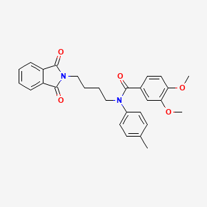 N-[4-(1,3-dioxo-1,3-dihydro-2H-isoindol-2-yl)butyl]-3,4-dimethoxy-N-(4-methylphenyl)benzamide