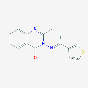 molecular formula C14H11N3OS B391480 2-methyl-3-[(3-thienylmethylene)amino]-4(3H)-quinazolinone 