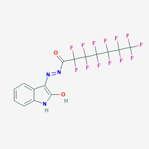 2,2,3,3,4,4,5,5,6,6,7,7,7-tridecafluoro-N'-(2-oxo-1,2-dihydro-3H-indol-3-ylidene)heptanohydrazide