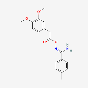 molecular formula C18H20N2O4 B3914815 N'-{[(3,4-dimethoxyphenyl)acetyl]oxy}-4-methylbenzenecarboximidamide 