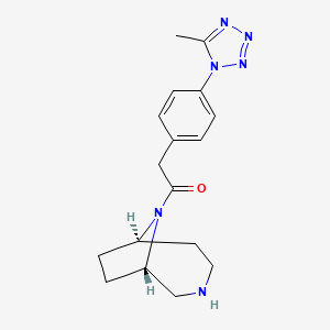 (1S*,6R*)-9-{[4-(5-methyl-1H-tetrazol-1-yl)phenyl]acetyl}-3,9-diazabicyclo[4.2.1]nonane