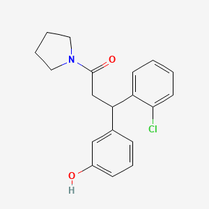 molecular formula C19H20ClNO2 B3914831 3-[1-(2-chlorophenyl)-3-oxo-3-(1-pyrrolidinyl)propyl]phenol 