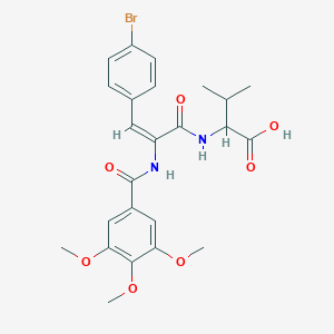 molecular formula C24H27BrN2O7 B3914834 N-{3-(4-bromophenyl)-2-[(3,4,5-trimethoxybenzoyl)amino]acryloyl}valine 