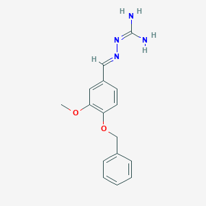 molecular formula C16H18N4O2 B3914842 N''-[4-(benzyloxy)-3-methoxybenzylidene]carbonohydrazonic diamide 