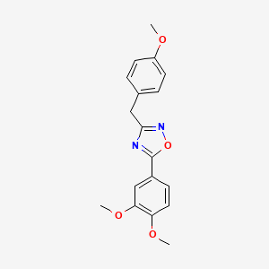 molecular formula C18H18N2O4 B3914852 5-(3,4-dimethoxyphenyl)-3-(4-methoxybenzyl)-1,2,4-oxadiazole 