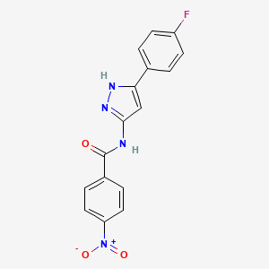 N-[5-(4-fluorophenyl)-1H-pyrazol-3-yl]-4-nitrobenzamide