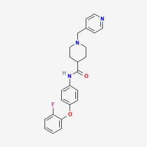 molecular formula C24H24FN3O2 B3914892 N-[4-(2-fluorophenoxy)phenyl]-1-(4-pyridinylmethyl)-4-piperidinecarboxamide 