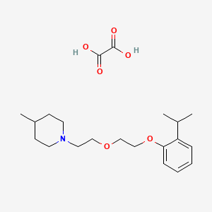 4-Methyl-1-[2-[2-(2-propan-2-ylphenoxy)ethoxy]ethyl]piperidine;oxalic acid