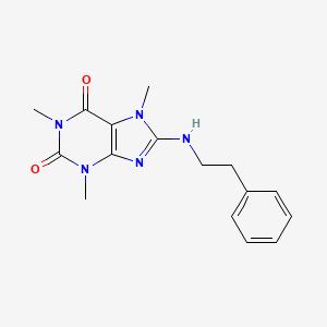 1,3,7-trimethyl-8-[(2-phenylethyl)amino]-3,7-dihydro-1H-purine-2,6-dione