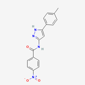 N-[5-(4-methylphenyl)-1H-pyrazol-3-yl]-4-nitrobenzamide