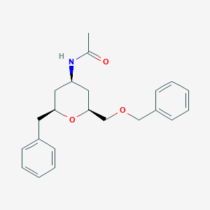 N-[(2S,4R,6S)-2-benzyl-6-(phenylmethoxymethyl)oxan-4-yl]acetamide