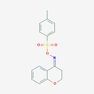 molecular formula C16H15NO4S B391500 4-{[(4-Methylphenyl)sulfonyl]oxyimino}chromane 