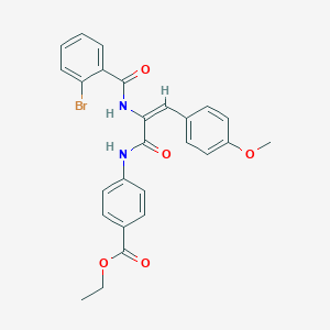 ethyl 4-{[2-[(2-bromobenzoyl)amino]-3-(4-methoxyphenyl)acryloyl]amino}benzoate