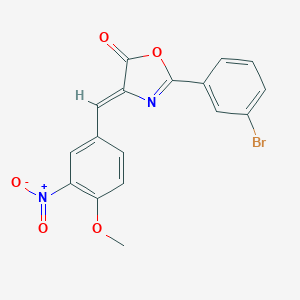 molecular formula C17H11BrN2O5 B391502 2-(3-Bromo-phenyl)-4-(4-methoxy-3-nitro-benzylidene)-4H-oxazol-5-one 