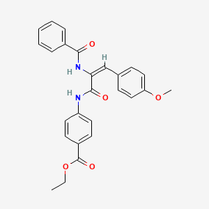 ethyl 4-{[2-(benzoylamino)-3-(4-methoxyphenyl)acryloyl]amino}benzoate