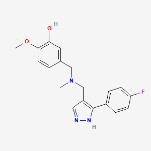 5-{[{[5-(4-fluorophenyl)-1H-pyrazol-4-yl]methyl}(methyl)amino]methyl}-2-methoxyphenol