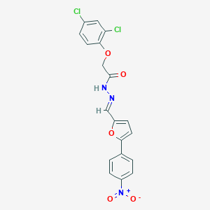 2-(2,4-dichlorophenoxy)-N'-[(5-{4-nitrophenyl}-2-furyl)methylene]acetohydrazide