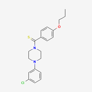 1-(3-chlorophenyl)-4-[(4-propoxyphenyl)carbonothioyl]piperazine