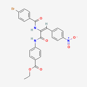 ethyl 4-[[(E)-2-[(4-bromobenzoyl)amino]-3-(4-nitrophenyl)prop-2-enoyl]amino]benzoate