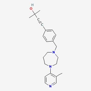 2-methyl-4-(4-{[4-(3-methylpyridin-4-yl)-1,4-diazepan-1-yl]methyl}phenyl)but-3-yn-2-ol