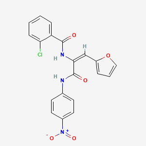 2-chloro-N-(2-(2-furyl)-1-{[(4-nitrophenyl)amino]carbonyl}vinyl)benzamide