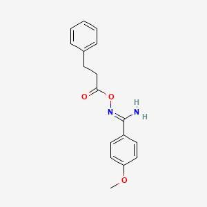 molecular formula C17H18N2O3 B3915072 4-methoxy-N'-[(3-phenylpropanoyl)oxy]benzenecarboximidamide 