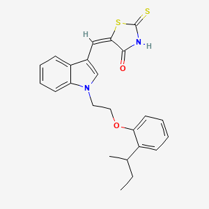 5-({1-[2-(2-sec-butylphenoxy)ethyl]-1H-indol-3-yl}methylene)-2-thioxo-1,3-thiazolidin-4-one