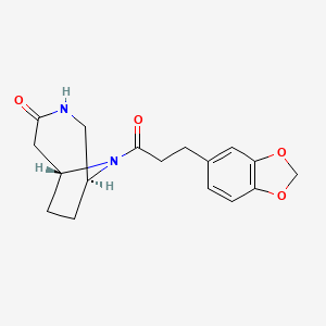 (1S*,6R*)-9-[3-(1,3-benzodioxol-5-yl)propanoyl]-3,9-diazabicyclo[4.2.1]nonan-4-one