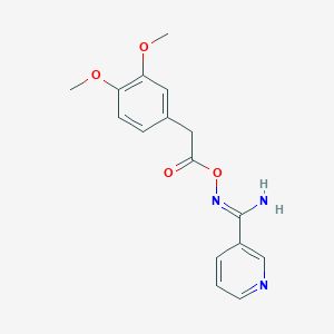 molecular formula C16H17N3O4 B3915144 N'-{[2-(3,4-dimethoxyphenyl)acetyl]oxy}-3-pyridinecarboximidamide 