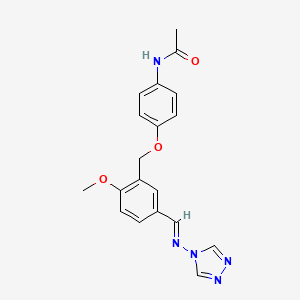 N-[4-({2-methoxy-5-[(4H-1,2,4-triazol-4-ylimino)methyl]benzyl}oxy)phenyl]acetamide