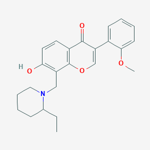 8-[(2-ethyl-1-piperidinyl)methyl]-7-hydroxy-3-(2-methoxyphenyl)-4H-chromen-4-one