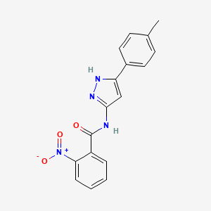 N-[3-(4-methylphenyl)-1H-pyrazol-5-yl]-2-nitrobenzamide