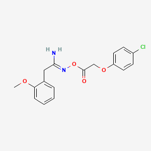 molecular formula C17H17ClN2O4 B3915163 N'-{[(4-chlorophenoxy)acetyl]oxy}-2-(2-methoxyphenyl)ethanimidamide 