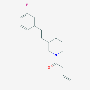 1-[(2E)-but-2-enoyl]-3-[2-(3-fluorophenyl)ethyl]piperidine