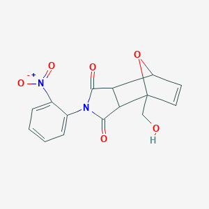 molecular formula C15H12N2O6 B391519 4-(hydroxymethyl)-2-(2-nitrophenyl)-3a,4,7,7a-tetrahydro-1H-4,7-epoxyisoindole-1,3(2H)-dione 