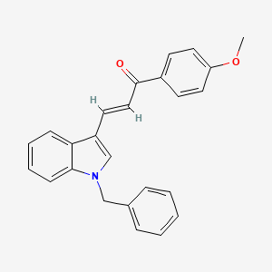 molecular formula C25H21NO2 B3915191 3-(1-benzyl-1H-indol-3-yl)-1-(4-methoxyphenyl)-2-propen-1-one 