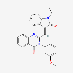 2-[(E)-(1-ethyl-2-oxoindol-3-ylidene)methyl]-3-(3-methoxyphenyl)quinazolin-4-one