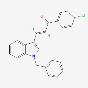 molecular formula C24H18ClNO B3915222 3-(1-benzyl-1H-indol-3-yl)-1-(4-chlorophenyl)-2-propen-1-one 