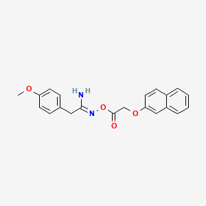 molecular formula C21H20N2O4 B3915223 2-(4-methoxyphenyl)-N'-{[(2-naphthyloxy)acetyl]oxy}ethanimidamide 