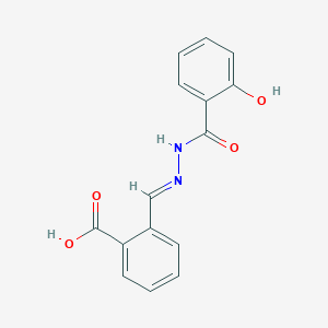 molecular formula C15H12N2O4 B3915228 2-[2-(2-hydroxybenzoyl)carbonohydrazonoyl]benzoic acid 