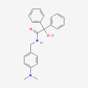 molecular formula C23H24N2O2 B3915230 N-[4-(dimethylamino)benzyl]-2-hydroxy-2,2-diphenylacetamide 