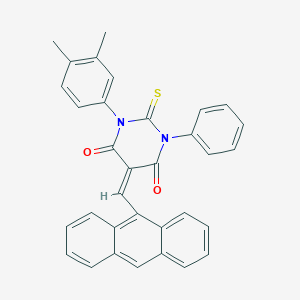 5-(9-anthrylmethylene)-1-(3,4-dimethylphenyl)-3-phenyl-2-thioxodihydro-4,6(1H,5H)-pyrimidinedione