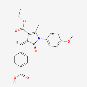 4-{[4-(ethoxycarbonyl)-1-(4-methoxyphenyl)-5-methyl-2-oxo-1,2-dihydro-3H-pyrrol-3-ylidene]methyl}benzoic acid