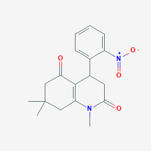 1,7,7-trimethyl-4-(2-nitrophenyl)-4,6,7,8-tetrahydroquinoline-2,5(1H,3H)-dione
